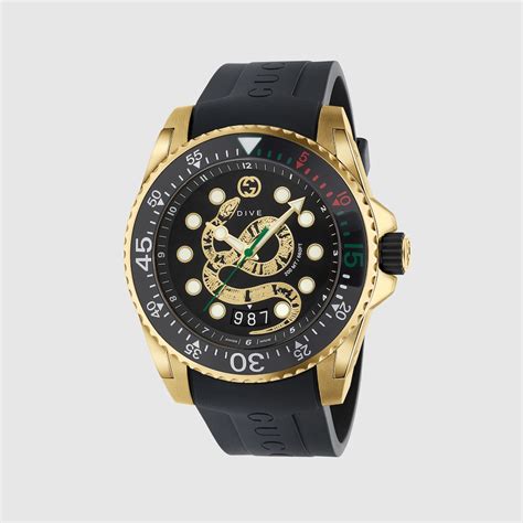 gucci dive watch 45mm snake